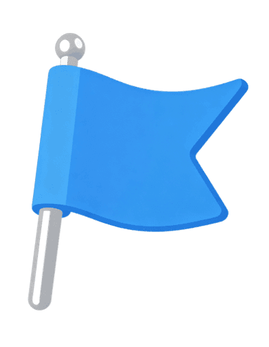 Blue SDG Hero flag illustration