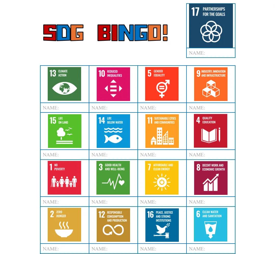 SDG Bingo Icebreaker SOP